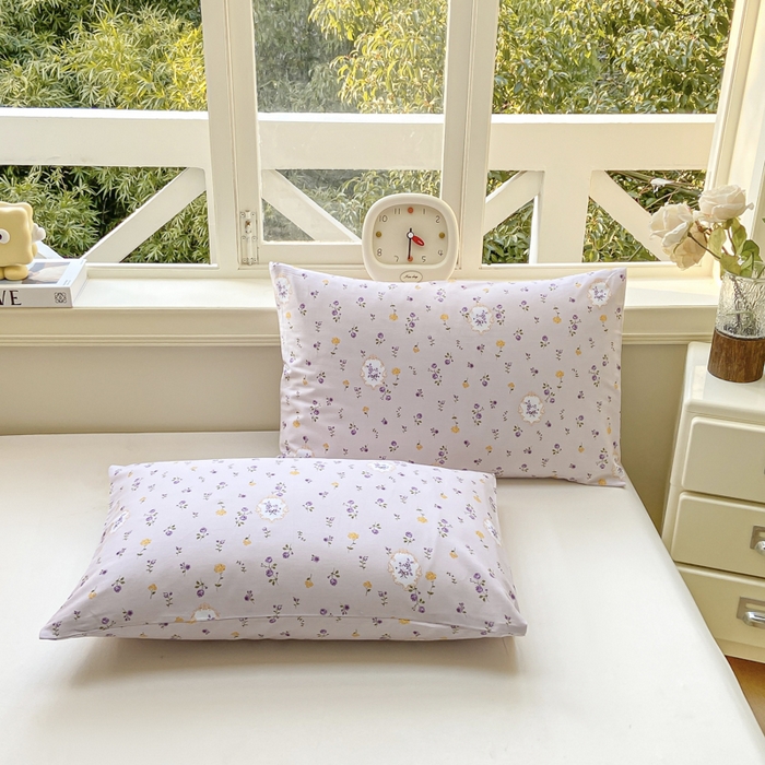 91家纺网 家纺一手货源 找家纺 憨豆家纺 2025新款双面全棉夏被可机洗小清新纯棉夏被薄被芯空调被子夏凉被 紫藤花语