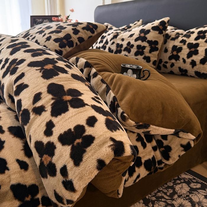 91家纺网 家纺一手货源 找家纺 （总）丝印良品 2025秋冬新款丹麦兔毛绒牛奶绒四件套