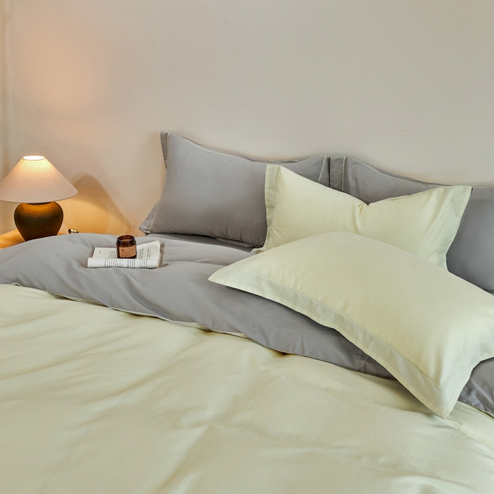 91家纺网 家纺一手货源 找家纺 （总）沃尔居 2025新款全棉磨毛四件套正宗加厚长绒棉贡缎100%纯棉四件套（含买家秀）-莫兰迪