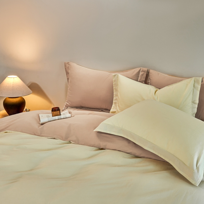 91家纺网 家纺一手货源 找家纺 （总）沃尔居 2025新款全棉磨毛四件套正宗加厚长绒棉贡缎100%纯棉四件套（含买家秀）-莫兰迪