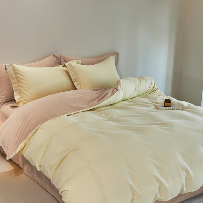 91家纺网 家纺一手货源 找家纺 （总）沃尔居 2025新款全棉磨毛四件套正宗加厚长绒棉贡缎100%纯棉四件套（含买家秀）-莫兰迪