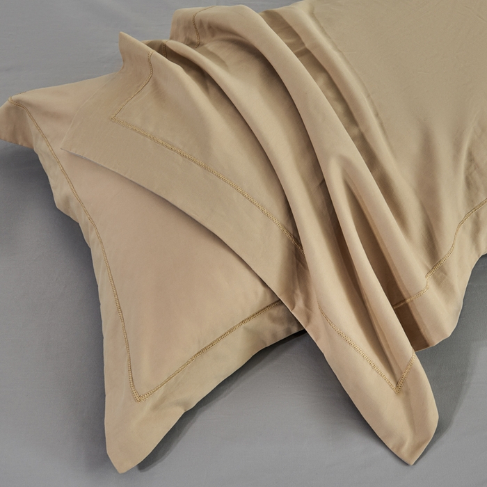 91家纺网 家纺一手货源 找家纺 沃尔居 2025新款全棉磨毛四件套正宗加厚长绒棉贡缎100%纯棉四件套（含买家秀）-莫兰迪 莫兰迪-卡其拼浅灰