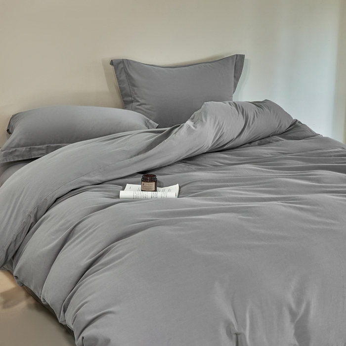 91家纺网 家纺一手货源 找家纺 沃尔居 2025新款全棉磨毛四件套正宗加厚长绒棉贡缎100%纯棉四件套（含买家秀）-莫兰迪 莫兰迪-高级灰