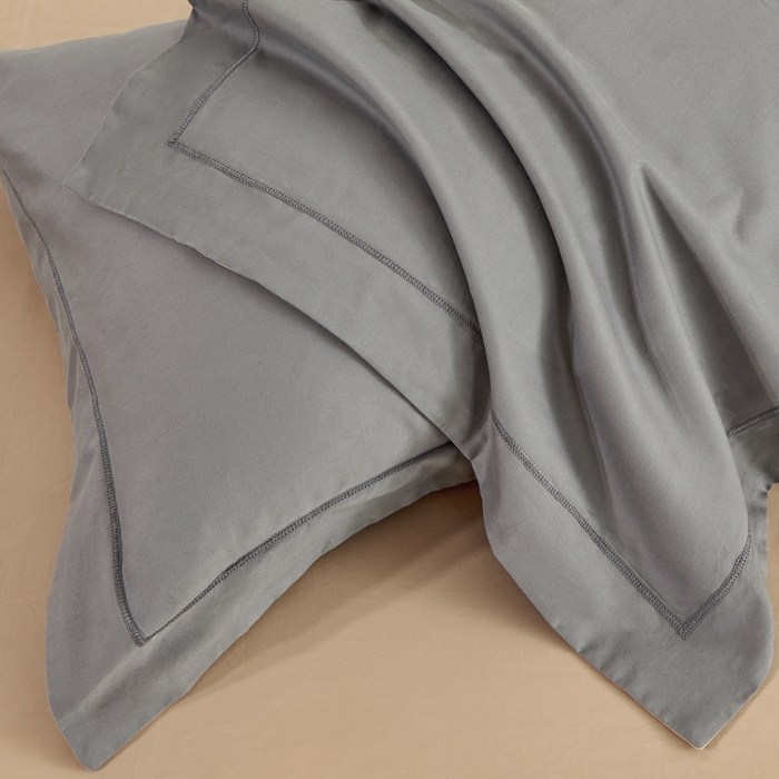 91家纺网 家纺一手货源 找家纺 沃尔居 2025新款全棉磨毛四件套正宗加厚长绒棉贡缎100%纯棉四件套（含买家秀）-莫兰迪 莫兰迪-高级灰拼卡其