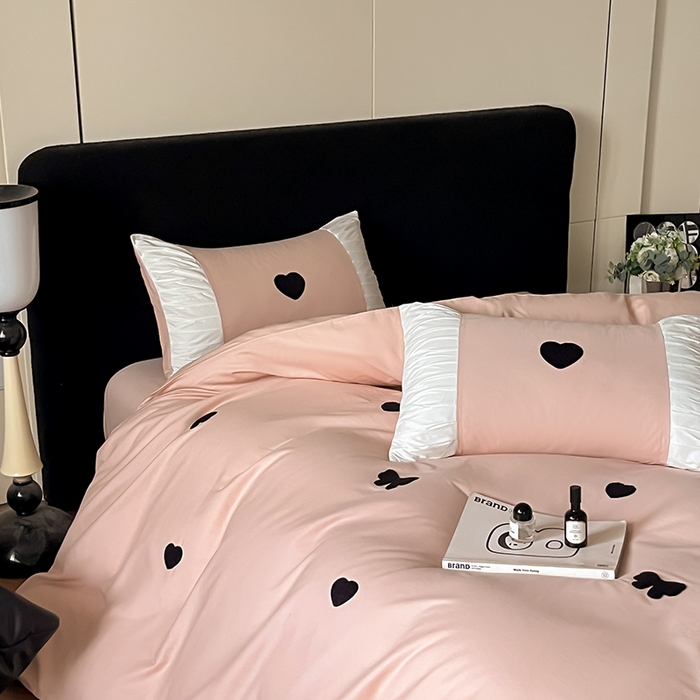 91家纺网 家纺一手货源 找家纺 （总）理想家家纺 2025新款纯棉轻奢刺绣四件套--心愿系列场景二