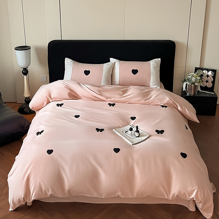 （总）理想家家纺 2025新款纯棉轻奢刺绣四件套--心愿系列场景二