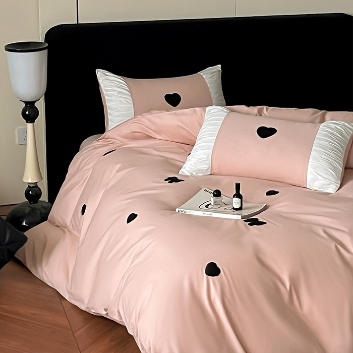 91家纺网 家纺一手货源 找家纺 （总）理想家家纺 2025新款纯棉轻奢刺绣四件套--心愿系列场景二