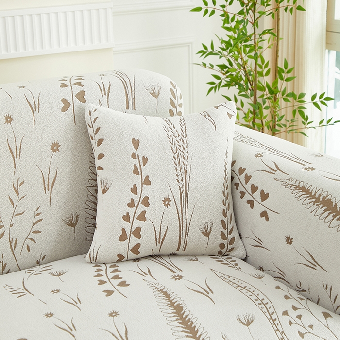 91家纺网 家纺一手货源 找家纺 （总）丝绮鹿 2025新款雕花绒-麦浪沙发套松紧款（三人图）麦浪系列