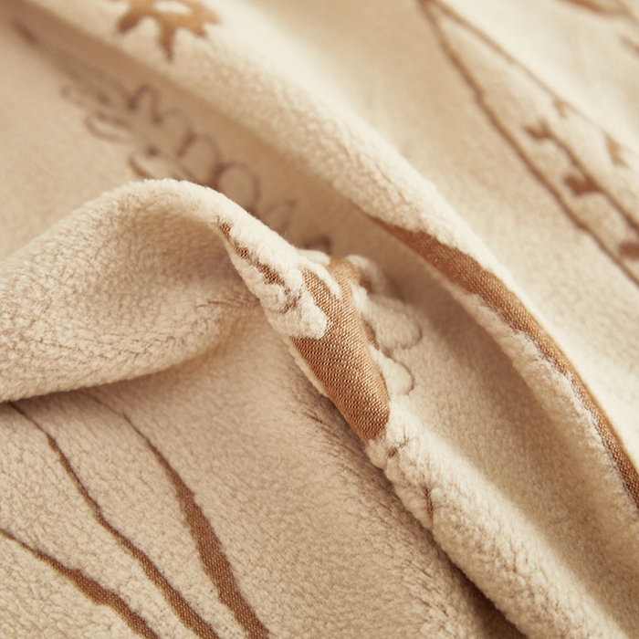 91家纺网 家纺一手货源 找家纺 丝绮鹿 2025新款雕花绒-麦浪沙发套松紧款（三人图）麦浪系列 麦浪-浅茶