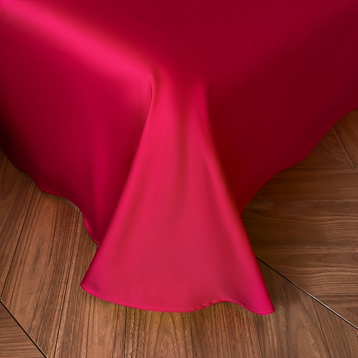 91家纺网 家纺一手货源 找家纺 理想家家纺 2025新款纯棉轻奢刺绣四件套--心愿系列场景二 心愿红