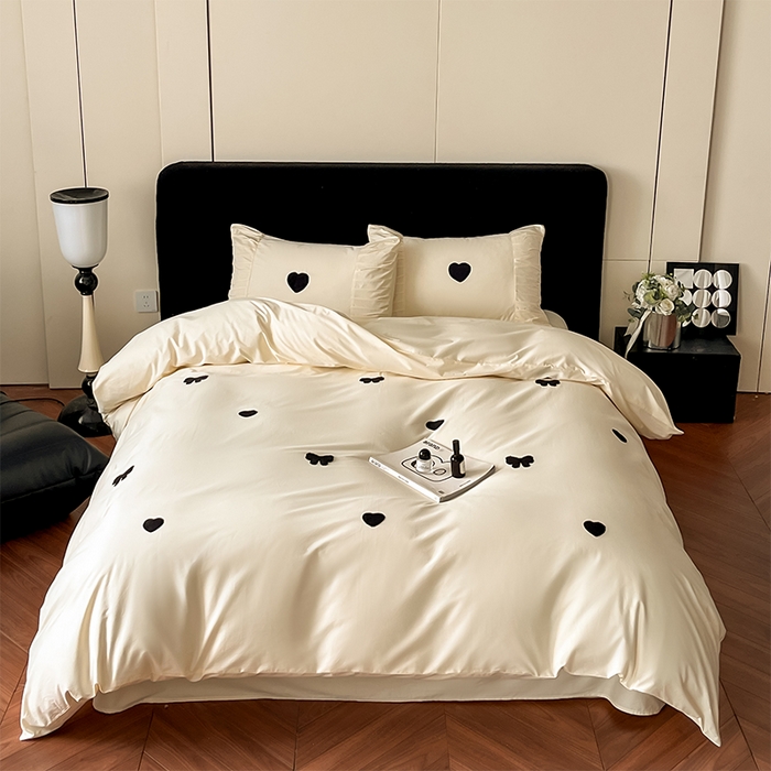 理想家家纺 2025新款纯棉轻奢刺绣四件套--心愿系列场景二 心愿黄