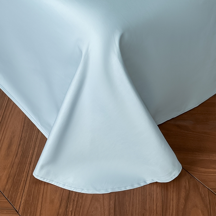 91家纺网 家纺一手货源 找家纺 理想家家纺 2025新款纯棉轻奢刺绣四件套--心愿系列场景二 心愿蓝