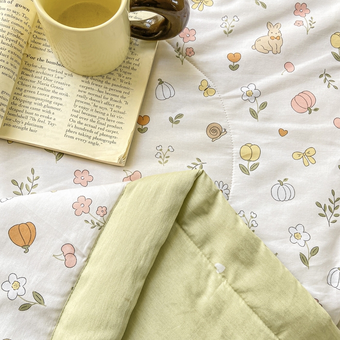 91家纺网 家纺一手货源 找家纺 （总）沃尔居 2025新款双面全棉印花夏被可机洗小清新纯棉夏凉被薄被芯空调被子