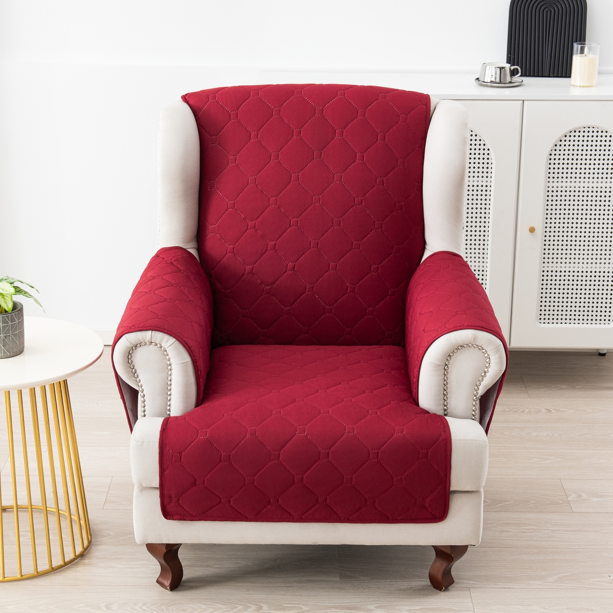 91家纺网 家纺一手货源 找家纺 飞翔家纺 2025新款加棉老虎椅椅垫 酒红色