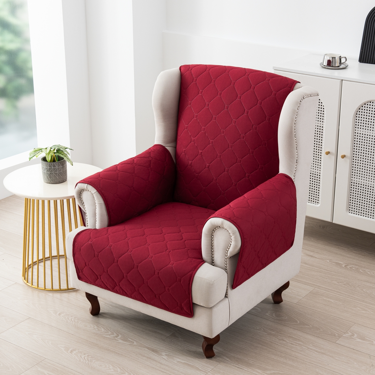 91家纺网 家纺一手货源 找家纺 飞翔家纺 2025新款加棉老虎椅椅垫 酒红色