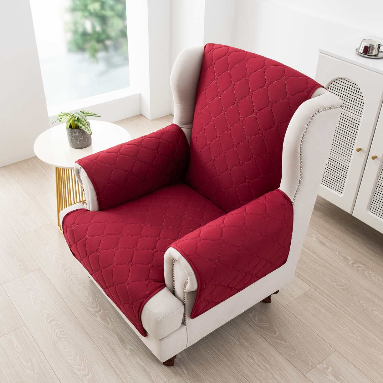 91家纺网 家纺一手货源 找家纺 飞翔家纺 2025新款加棉老虎椅椅垫 酒红色