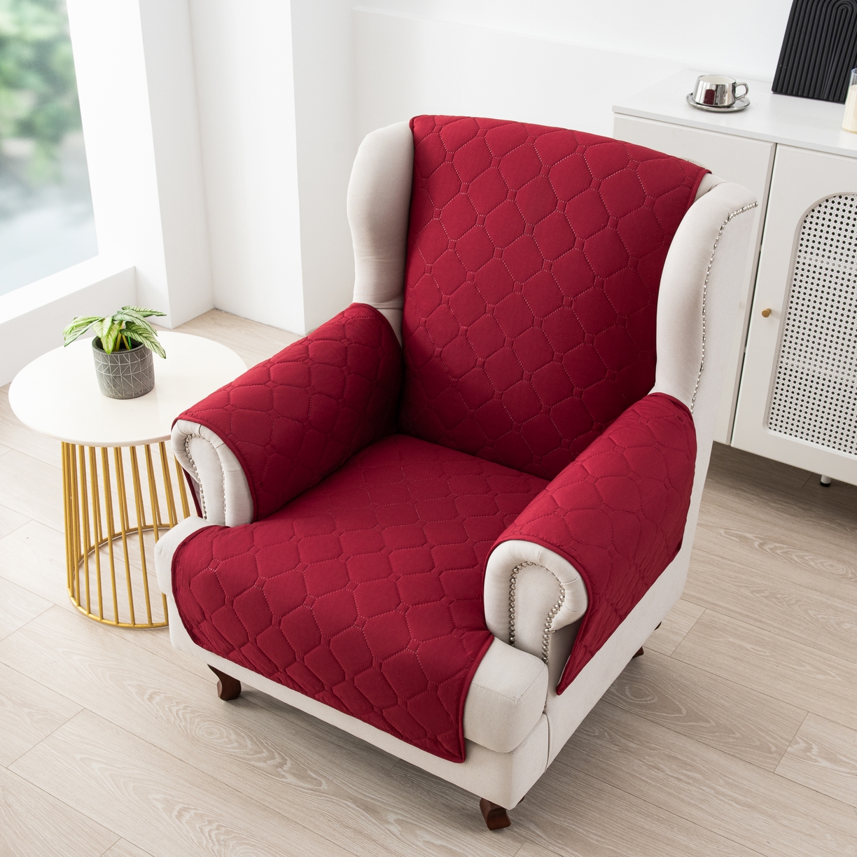 91家纺网 家纺一手货源 找家纺 飞翔家纺 2025新款加棉老虎椅椅垫 酒红色