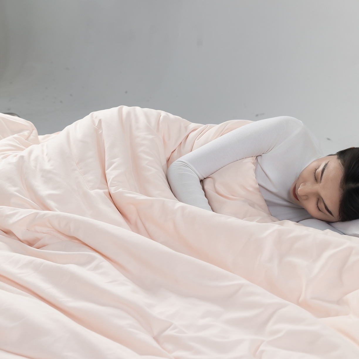 91家纺网 家纺一手货源 找家纺 兜米家居 2025深睡星球同款双层控温被被芯pro被春夏子母被芯   粉色