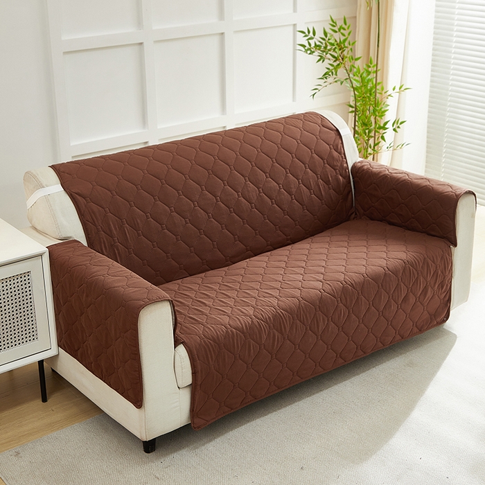 91家纺网 家纺一手货源 找家纺 飞翔家纺 2025新款加棉沙发套沙发垫 咖色