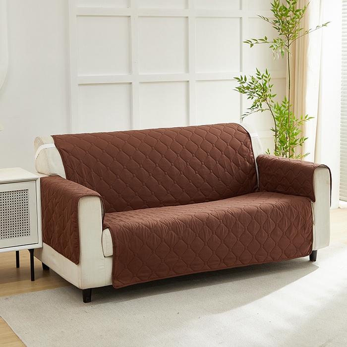 91家纺网 家纺一手货源 找家纺 飞翔家纺 2025新款加棉沙发套沙发垫 咖色