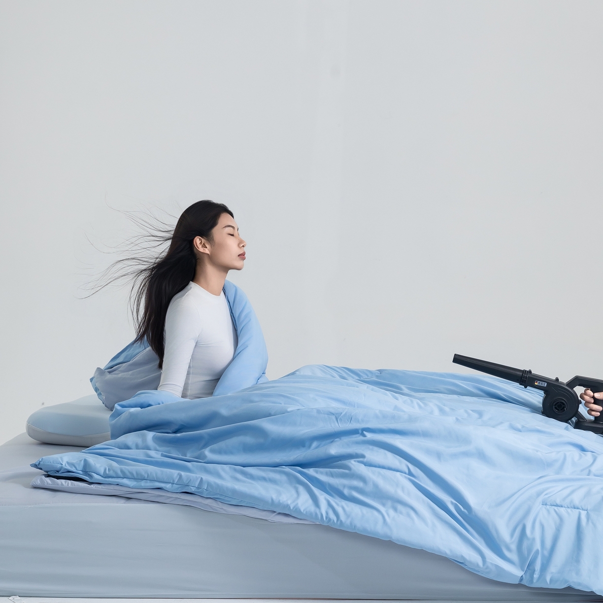 91家纺网 家纺一手货源 找家纺 兜米家居 2025深睡星球同款双层控温被被芯pro被春夏子母被芯   蓝色