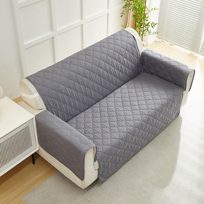 91家纺网 家纺一手货源 找家纺 飞翔家纺 2025新款加棉沙发套沙发垫 灰色