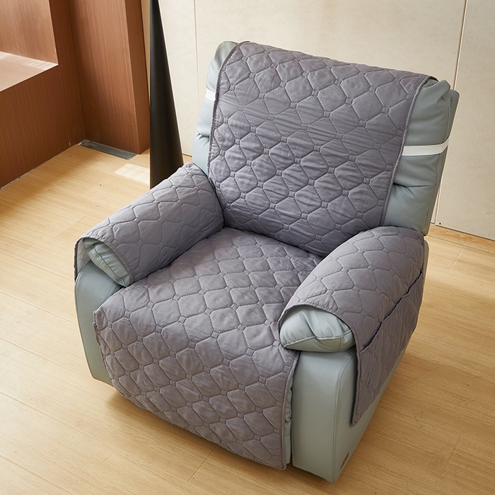 91家纺网 家纺一手货源 找家纺 飞翔家纺 2025新款加棉芝华士沙发垫椅套 灰色