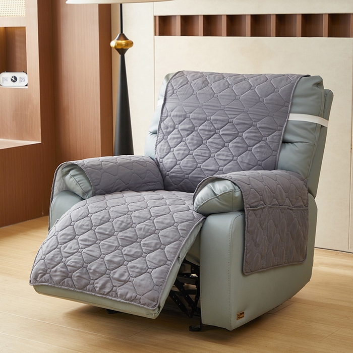 91家纺网 家纺一手货源 找家纺 飞翔家纺 2025新款加棉芝华士沙发垫椅套 灰色