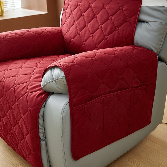 91家纺网 家纺一手货源 找家纺 飞翔家纺 2025新款加棉芝华士沙发垫椅套 酒红