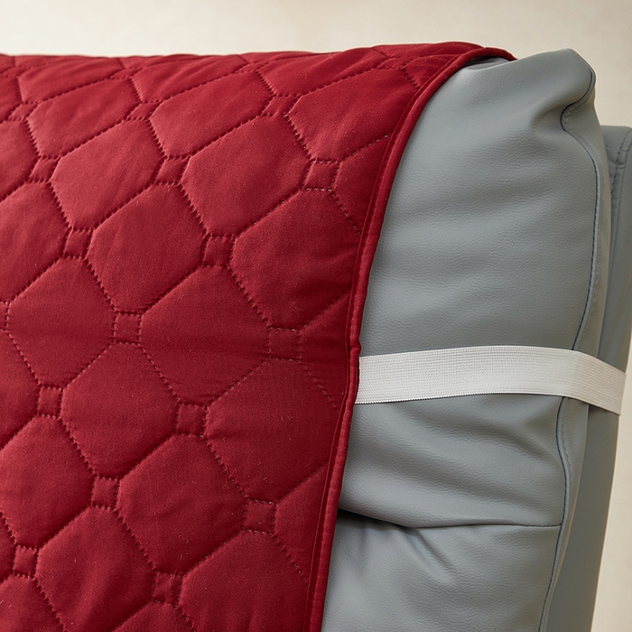 91家纺网 家纺一手货源 找家纺 飞翔家纺 2025新款加棉芝华士沙发垫椅套 酒红