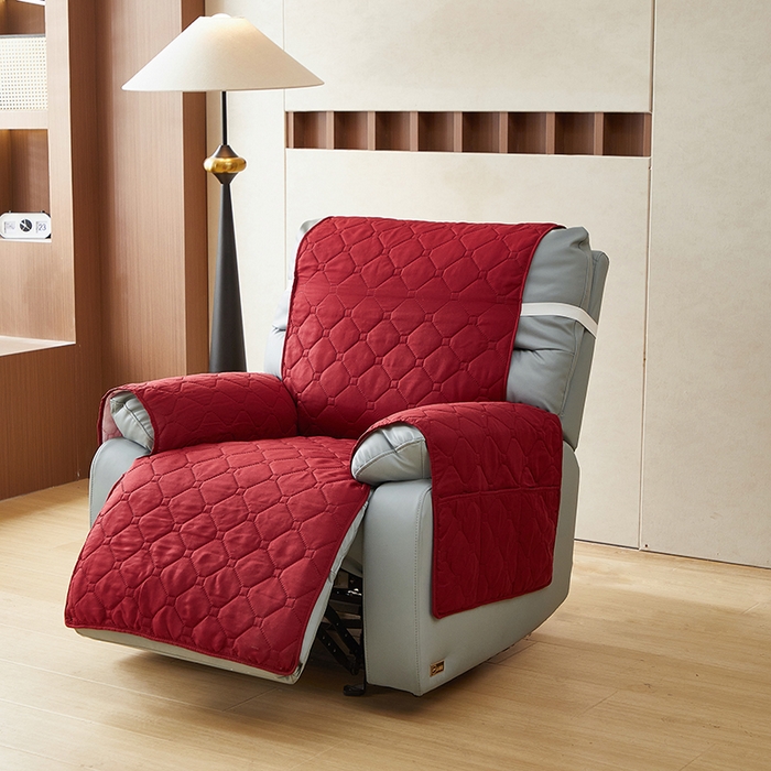 91家纺网 家纺一手货源 找家纺 飞翔家纺 2025新款加棉芝华士沙发垫椅套 酒红