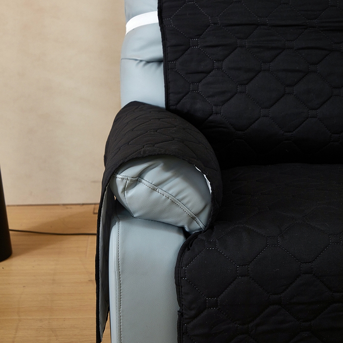 91家纺网 家纺一手货源 找家纺 飞翔家纺 2025新款加棉芝华士沙发垫椅套 黑色