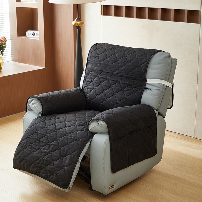 91家纺网 家纺一手货源 找家纺 飞翔家纺 2025新款加棉芝华士沙发垫椅套 黑色