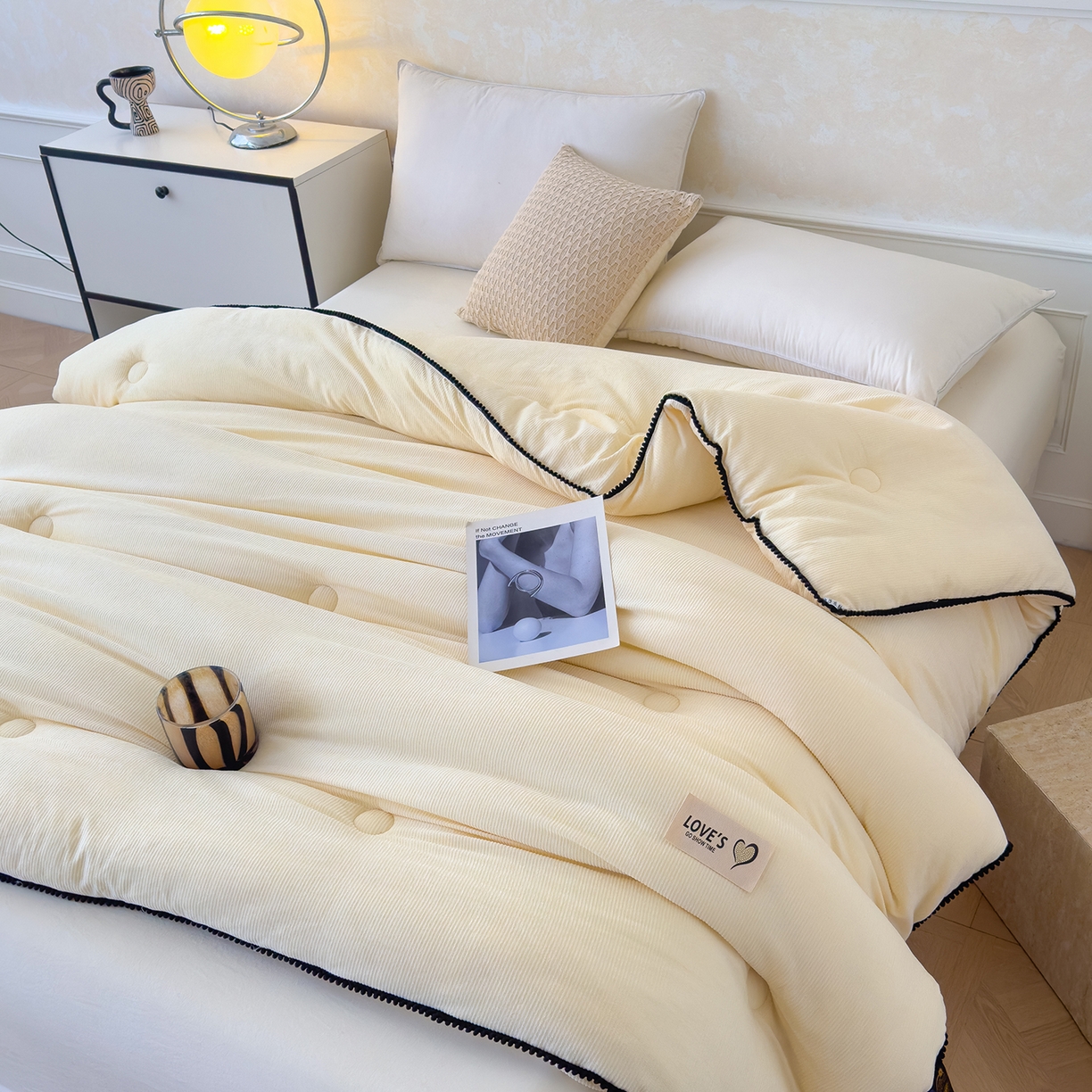 91家纺网 家纺一手货源 找家纺 （总）蓝冰家纺 2025新款保暖雪尼绒大豆被冬被被子被芯