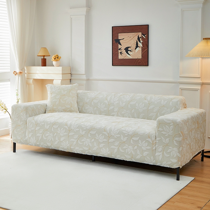 91家纺网 家纺一手货源 找家纺 飞翔家纺 2025新款知秋沙发套 知秋-米色