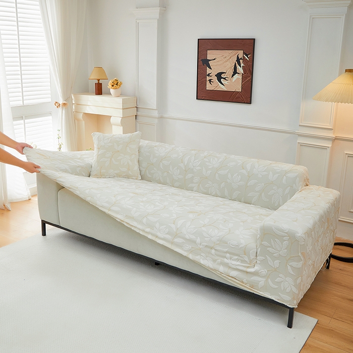 91家纺网 家纺一手货源 找家纺 飞翔家纺 2025新款知秋沙发套 知秋-米色