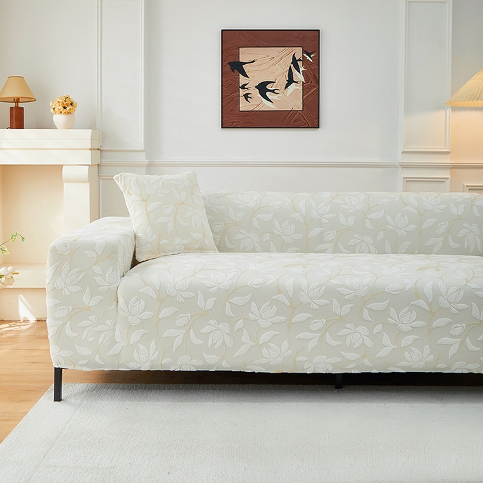 91家纺网 家纺一手货源 找家纺 飞翔家纺 2025新款知秋沙发套 知秋-米色