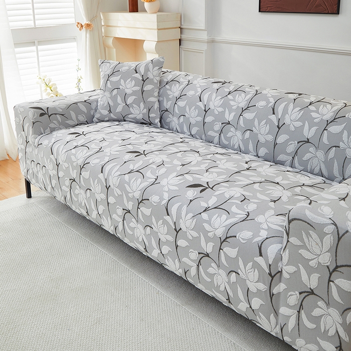 91家纺网 家纺一手货源 找家纺 飞翔家纺 2025新款知秋沙发套 知秋-浅灰