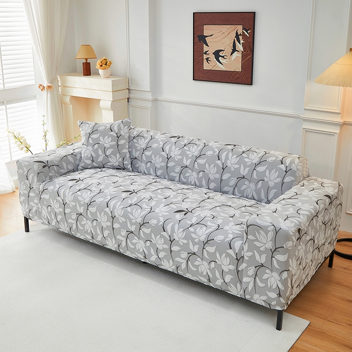 91家纺网 家纺一手货源 找家纺 飞翔家纺 2025新款知秋沙发套 知秋-浅灰