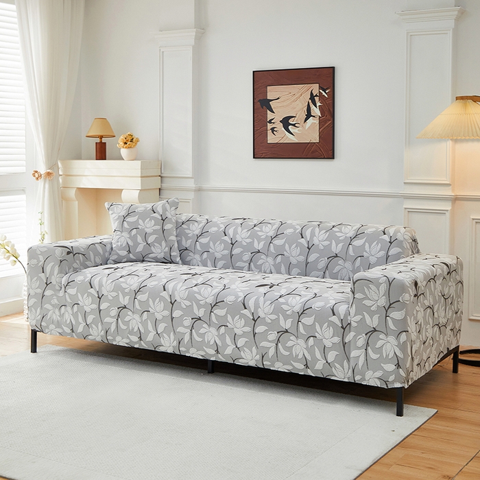 91家纺网 家纺一手货源 找家纺 飞翔家纺 2025新款知秋沙发套 知秋-浅灰