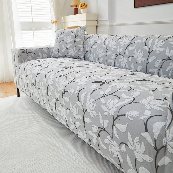 91家纺网 家纺一手货源 找家纺 飞翔家纺 2025新款知秋沙发套 知秋-浅灰