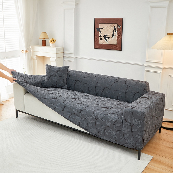 91家纺网 家纺一手货源 找家纺 飞翔家纺 2025新款知秋沙发套 知秋-深灰