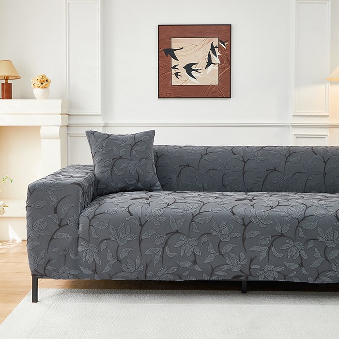 91家纺网 家纺一手货源 找家纺 飞翔家纺 2025新款知秋沙发套 知秋-深灰