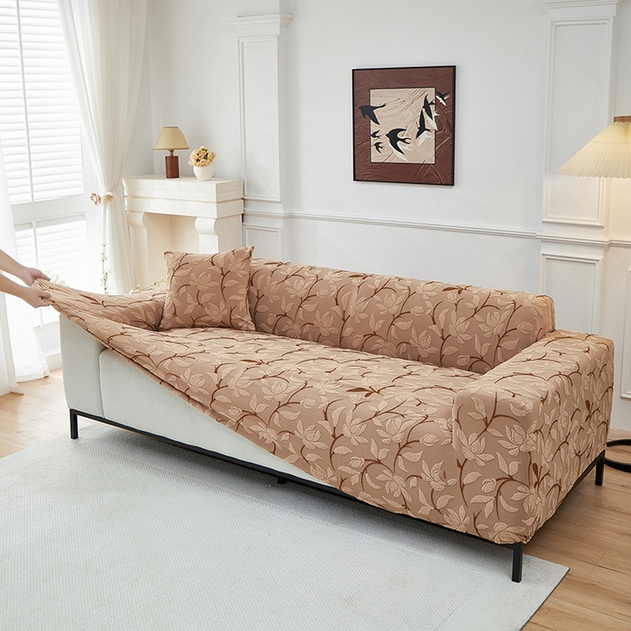 91家纺网 家纺一手货源 找家纺 飞翔家纺 2025新款知秋沙发套 知秋-驼色