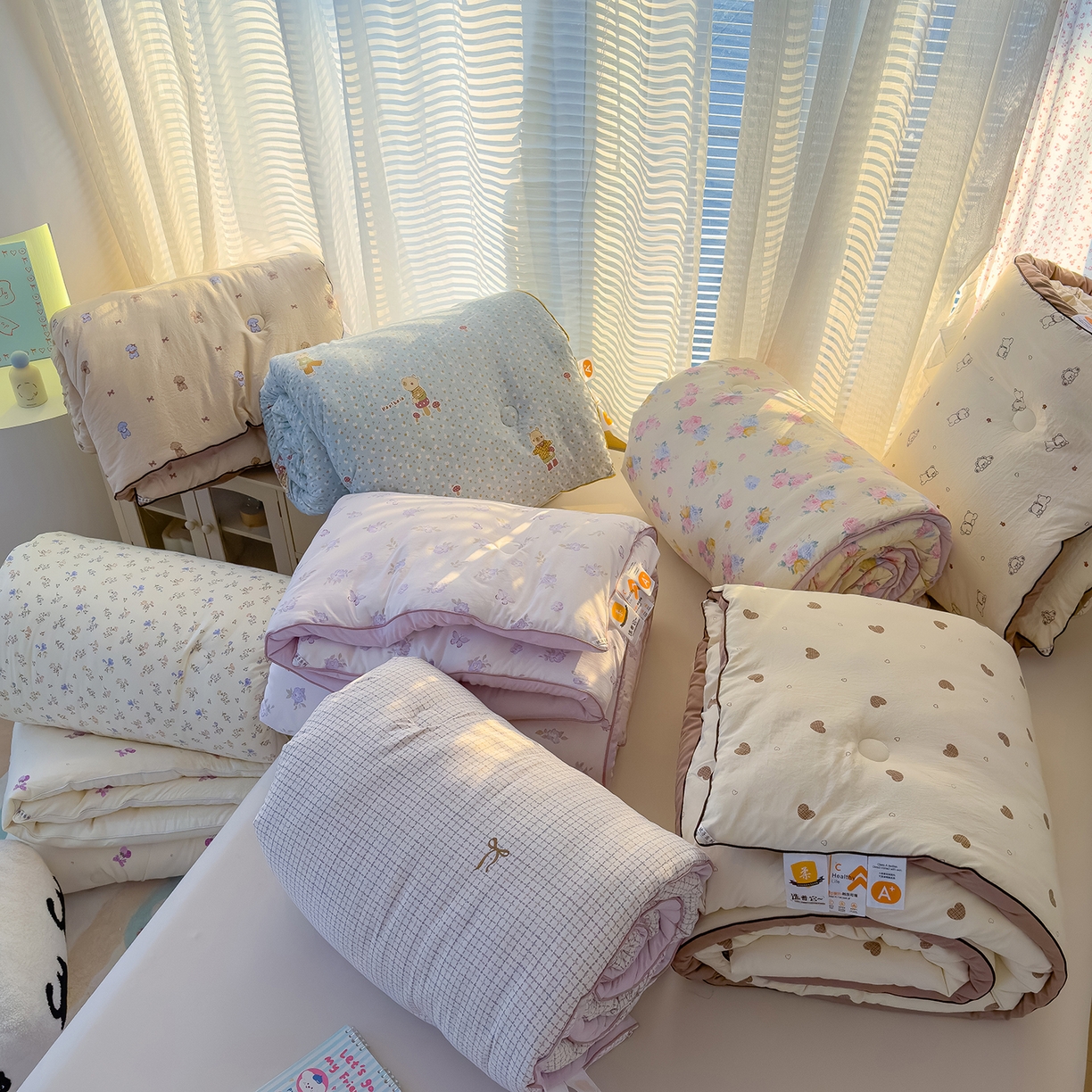 91家纺网 家纺一手货源 找家纺 （总）蓝冰家纺 2025新款亚朵棉印花大豆冬被被子被芯