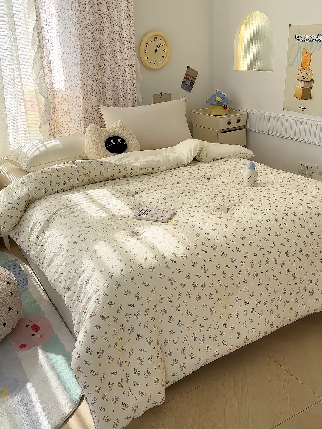 91家纺网 家纺一手货源 找家纺 蓝冰家纺 2025新款亚朵棉印花大豆冬被被子被芯 知春