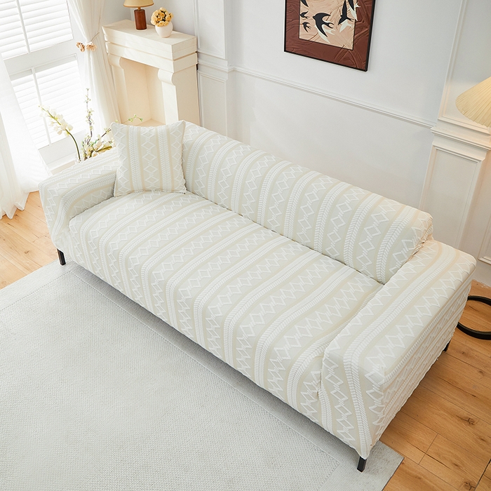 91家纺网 家纺一手货源 找家纺 飞翔家纺 2025新款棕菱沙发套沙发垫 棕菱-米色