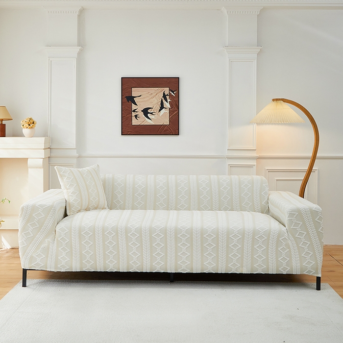 91家纺网 家纺一手货源 找家纺 飞翔家纺 2025新款棕菱沙发套沙发垫 棕菱-米色