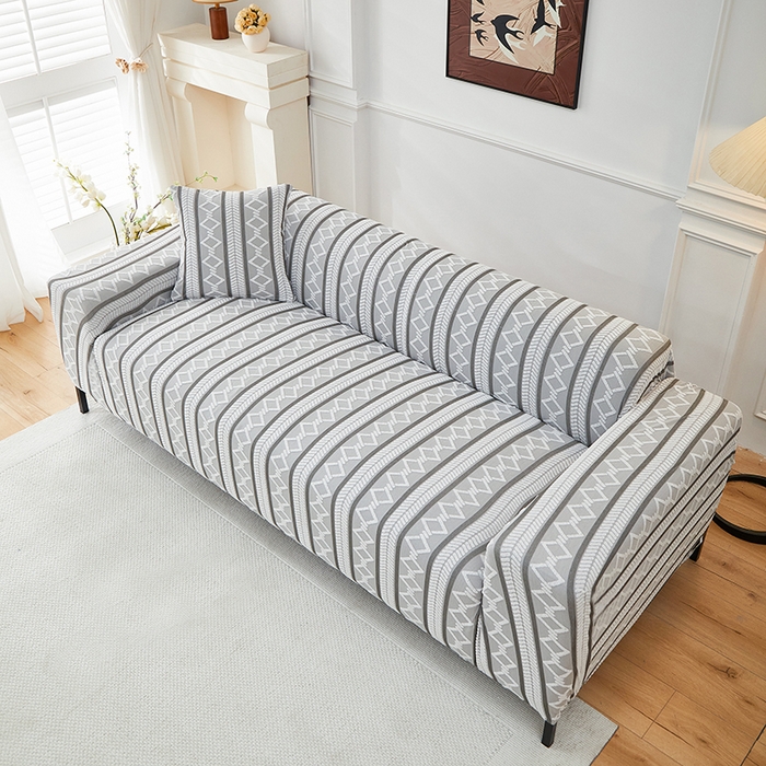 91家纺网 家纺一手货源 找家纺 飞翔家纺 2025新款棕菱沙发套沙发垫 棕菱-浅灰