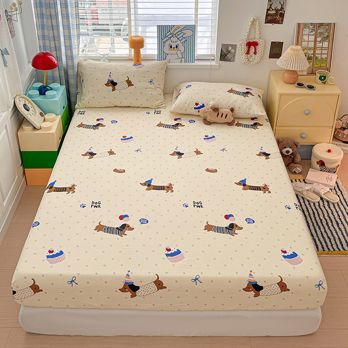 （总）维娜斯家纺 2025新款A类水洗棉双层纱床笠单件